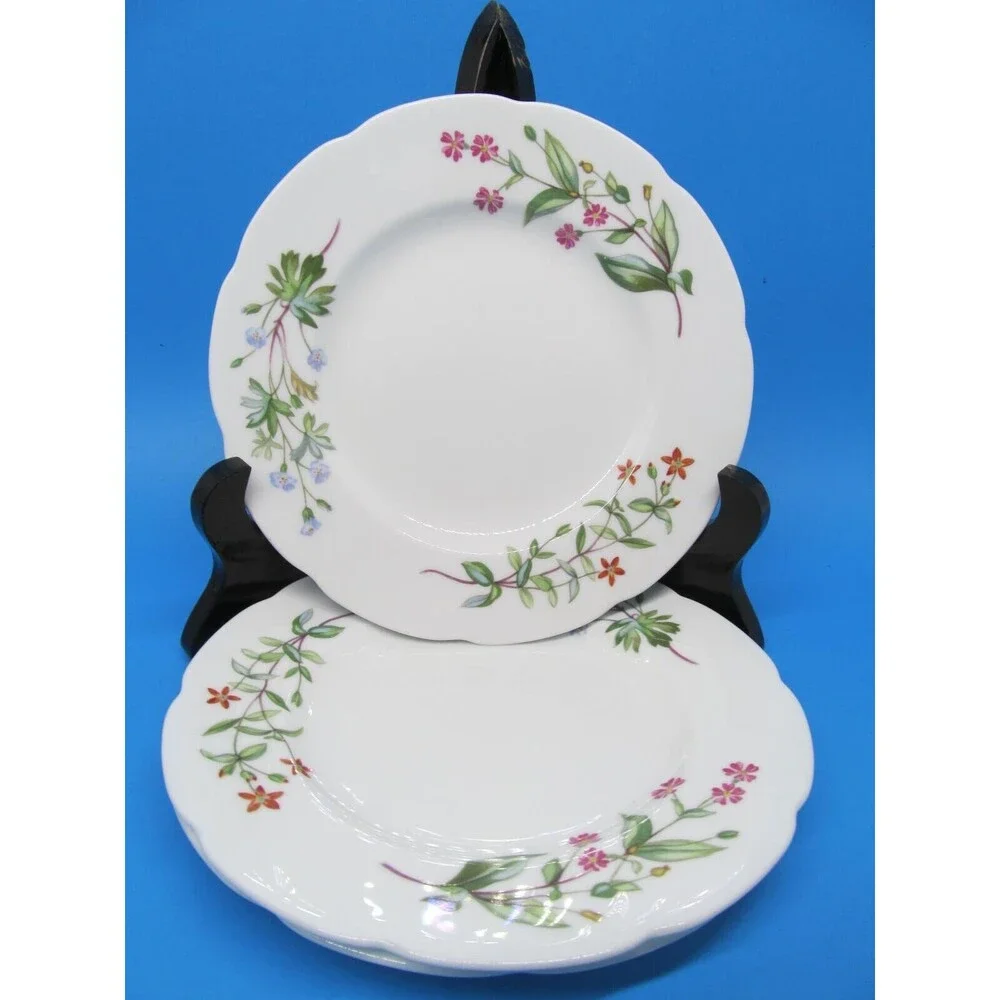 Minton Meadow Scalloped Set Of 3  Floral 6 3/8